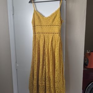Yellow lace dress